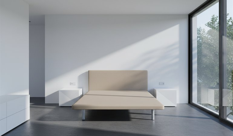 Base tapizada CHESTIA para dormitorio con soporte firme