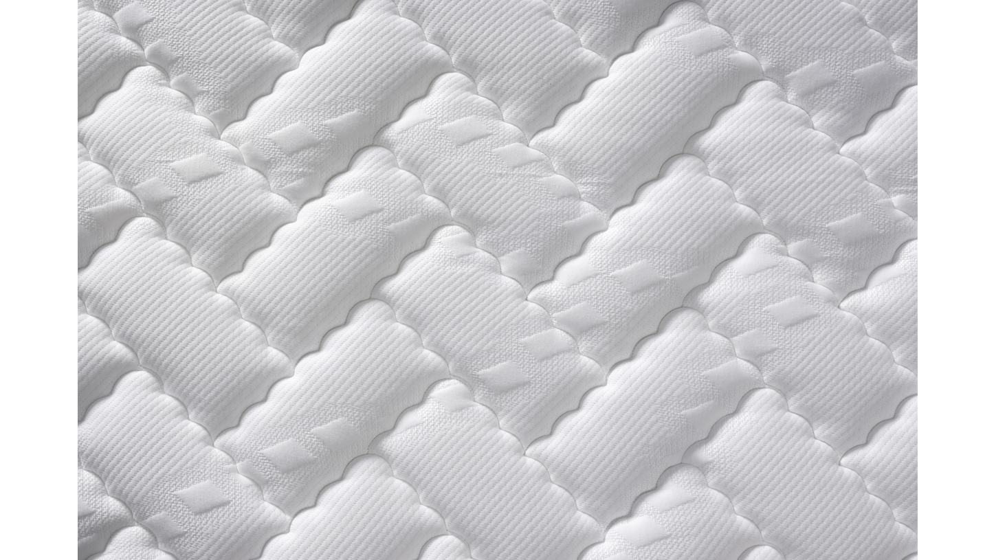 Detalle del tejido superior acolchado blanco del Colchón POSEIDÓN CHESTIA