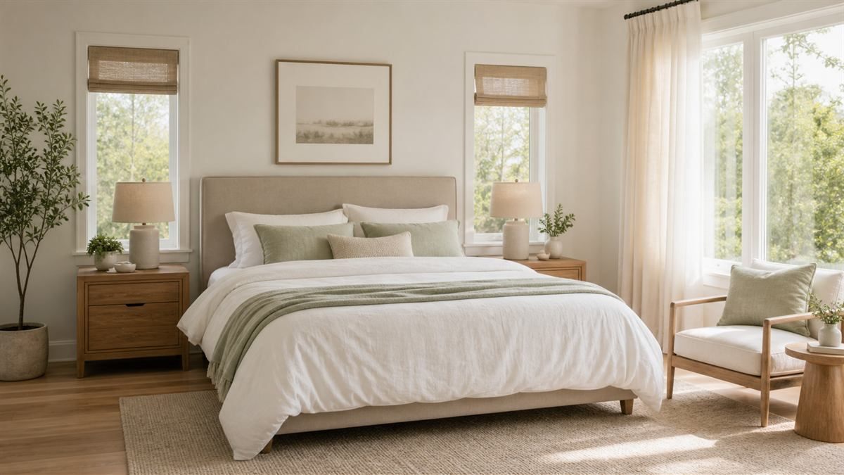 Dormitorio acogedor y luminoso preparado para mejorar el descanso diario